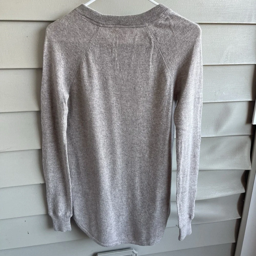 Catherine Malandrino 100% Cashmere Sweater Womens Small Brown Tunic Neutral Luxe